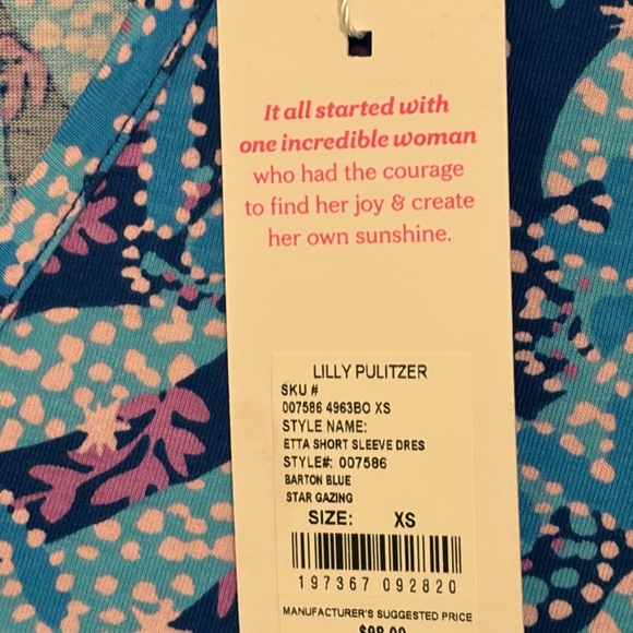 Lilly Pulitzer Blue and Pink Floral Dress - Picture 2 of 2